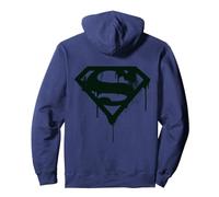 DC Comics Superman Doomsday Graffiti Drip Shield Splatter Pullover Hoodie