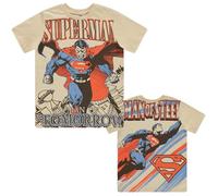 DC Comics Superman Fashion Little to Big Kid/Boys T-Shirt 4-20 Sizes, Sand, 4-5, Sand, 4-5