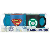 Dc Comics Superman & Green Lantern Logos Set 2 Coffee Mini-Mugs - Coffee Cups