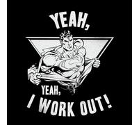 DC Comics Superman I Work Out T-Shirt - Black - 5XL
