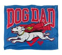 DC comics Superman Krypto Dog Dad Soft Touch Fathers Day Blanket Multicoloured (91Cm X 147Cm)