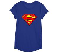 DC Comics Superman Logo Camiseta T-Shirt, Girls, Royal Blue, X-Small