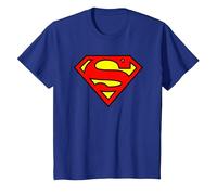 DC Comics Superman Logo Camiseta T-Shirt, Youth, Royal Blue, Large