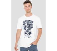 DC Comics Superman Metropolis Gym Lift Club T-Shirt, White | Size: Small DC Comics White S