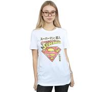 Dc Comics Superman Shield Cotton Boyfriend T-Shirt In White White
