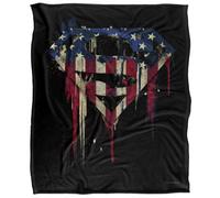 DC comics Superman Silky Bleeding Shield Supersoft Blanket Black/multicoloured (One Size)