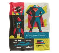 DC comics Superman Silky Icons Supersoft Blanket Multicoloured (One Size)