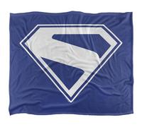 DC comics Superman Silky Logo Supersoft Blanket Blue/white (36In X 58In)