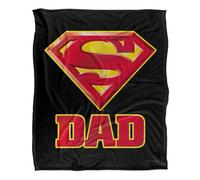 DC comics Superman Silky Super Dad Supersoft Blanket Black/red/yellow (One Size)