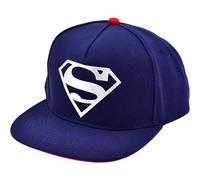 DC Comics Superman Snapback Hat, Adult Baseball Cap with Flat Brim, Navy, One Size, Navy, One Size