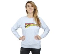 DC Comics Women's Superman Telescopic Crackle Logo Sweatshirt in Grey | Size: XL DC Comics Grey XL