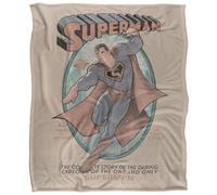 DC comics Superman The Daring Exploits Soft Touch Blanket Multicoloured (147Cm X 91Cm)