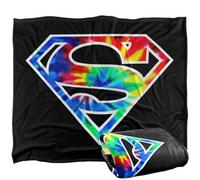 DC comics Superman Tie Dye Logo Blanket Multicoloured (One Size)