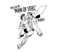 DC Comics Superman Valentines Steel Baby T-Shirt - White - 3XL