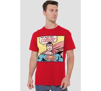 Dc Comics Superman Vintage Bad Guys Get Coal T-Shirt, Red Red XXL