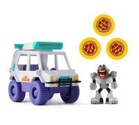 DC Comics Teen Titans Go! T-Car Pizza Launcher, Cyborg Action Figure Set with Interactive Features, Kids’ Toys for Boys and Girls Aged 4 and Up