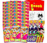 DC Comics Teen Titans Party Favors for Kids Bundle - 24 Mini Activity Packs