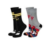 DC Comics The Batman Superman Socks Men Cotton Funny Gifts Mens Walking Sock 6.5-10.5 Batman Superman 2 Pairs