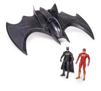 DC Comics, The Flash Ultimate Batwing Set The Flash and Batman Action Figures, 4-inch Playset Kids Toys for Boys and Girls 3 and Up