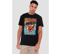 Dc Comics The Flash Classic Comic Cover T-Shirt, Black Black S
