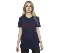 Dc Comics The Flash Multiverse Rings Cotton Boyfriend T-Shirt In Navy Navy M