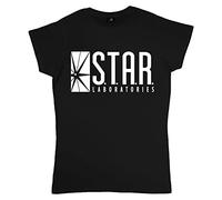 DC Comics The Flash STAR Labs Logo Women's Boyfriend Fit T-Shirt Black XXL