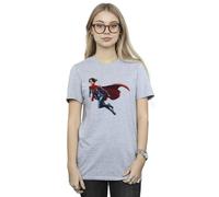 DC Comics Women's The Flash Supergirl Cotton Boyfriend T-Shirt in Grey | Size: 2XL DC Comics Grey 2XL