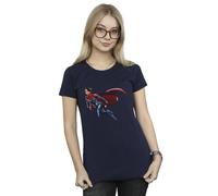 Dc Comics The Flash Supergirl Cotton T-Shirt In Navy Navy S