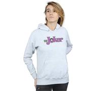 DC Comics Women's The Joker Crackle Logo Hoodie in Grey | Size: Medium DC Comics Grey M