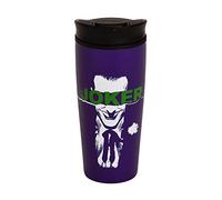 DC Comics The Joker Metal Mug (Straight Outta Arkham Design) 16oz Metal Travel Mug, Travel Coffee Mug - Official Merchandise