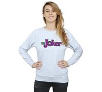 Dc Comics The Joker Text Logo Sweatshirt In Grey Grey S