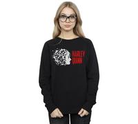 DC Comics Women's The Suicide Squad Harley Quinn Stencil Logo Sweatshirt in Black | Size: Small DC Comics Black S