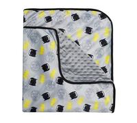 DC Comics Unisex Childrens' Soft Baby Batman Plush Blanket Grey/Black/Yellow 0-12 Months