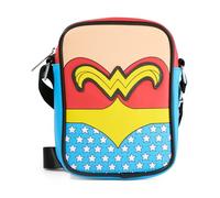 DC Comics Vegan Leather Crossbody Bag with Adjustable Strap, Wonder Woman Body Character Close Up
