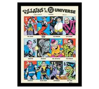 DC Comics Villains Of The Universe Framed Poster DC Comics Multicolor