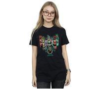DC Comics Women's Aquaman Unite The Kingdoms Cotton Boyfriend T-Shirt in Black | Size: Large DC Comics Black L