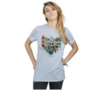 DC Comics Women's Aquaman Unite The Kingdoms Cotton Boyfriend T-Shirt in Grey | Size: Medium DC Comics Grey M