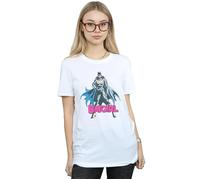 DC Comics Women's Batgirl Pose Cotton Boyfriend T-Shirt in White | Size: Small DC Comics White S