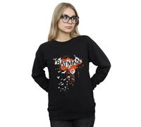 DC Comics Women's Batman Arkham Knight Halloween Logo Art Sweatshirt in Black | Size: XL DC Comics Black XL