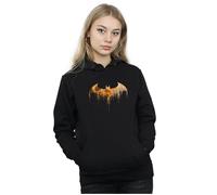 DC Comics Women's Batman Arkham Knight Halloween Moon Logo Fill Hoodie in Black | Size: Small DC Comics Black S