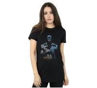 DC Comics Women's Batman Close Up Cotton Boyfriend T-Shirt in Black | Size: 2XL DC Comics Black 2XL