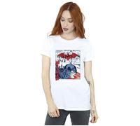 DC Comics Women's Batman Comic Strip Cotton Boyfriend T-Shirt in White | Size: 2XL DC Comics White 2XL