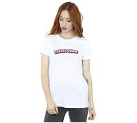 DC Comics Women's Batman Harley Quinn Logo Cotton Boyfriend T-Shirt in White | Size: 5XL DC Comics White 5XL