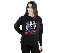 DC Comics Women's Batman Into Action Sweatshirt in Black | Size: Small DC Comics Black S