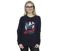 DC Comics Women's Batman Into Action Sweatshirt in Navy | Size: Small DC Comics Navy S