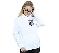 DC Comics Women's Batman Joker Smile Breast Print Hoodie White Small