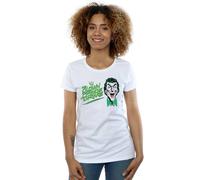 DC Comics Women's Batman Joker The Clown Prince Of Crime Cotton T-Shirt in White | Size: Small DC Comics White S