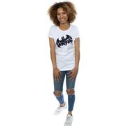 DC Comics Women's Batman One Colour Shield Cotton T-Shirt in White | Size: XL DC Comics White XL