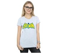 DC Comics Women's Batman Retro Logo Cotton T-Shirt in Grey | Size: Small DC Comics Grey S