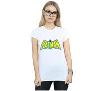 DC Comics Women's Batman Retro Logo Cotton T-Shirt in White | Size: XL DC Comics White XL